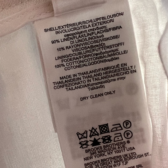 Brooks Brothers A-Line linen striped skirt 8P - Picture 6 of 6